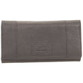 MANCINI PEBBLED COLLECTION TRIPLE-POCKET LEATHER WALLET 