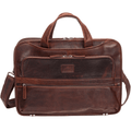 MANCINI BUFFALO LEATHER TRIPLE COMPARTMENT DOCUMENT CASE 