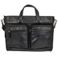 MANCINI BUFFALO LEATHER DOCUMENT CASE TOTE 