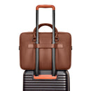 Onyx / Leather Slim Briefcase