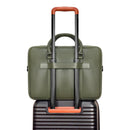 Onyx / Leather Slim Briefcase