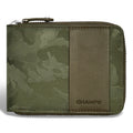 Camo / Leather Zip Around Wallet