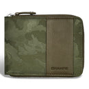 Camo / Leather Zip Around Wallet