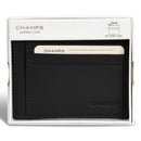 Onyx / Leather Zip Card Case