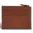 Onyx / Leather Zip Card Case